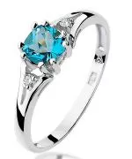 Inel Bonore - Aur Alb 585 - Topaz 0,7 ct