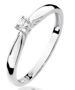 Inel Bonore - Aur Alb 585 - Diamant 0,1 ct