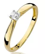Inel Bonore - Aur 585 - Diamant 0,1 ct