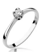 Inel Bonore - Aur Alb 585 - Diamant 0,1 ct