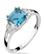 Inel Bonore - Aur Alb 585 - Topaz 1,4 ct