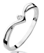 Inel Bonore - Aur Alb 585 - Diamant 0,04 ct
