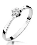 Inel Bonore - Aur Alb 585 - Diamant 0,1 ct