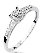 Inel Bonore - Aur Alb 585 - Diamant 0,04 ct