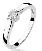 Inel Bonore - Aur Alb 585 - Diamant 0,1 ct