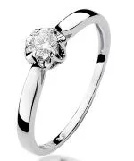 Inel Bonore - Aur Alb 585 - Diamant 0,1 ct