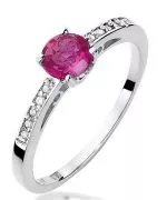 Inel Bonore - Aur Alb 585 - Rubin 0,6 ct