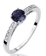 Inel Bonore - Aur Alb 585 - Safir 0,5 ct