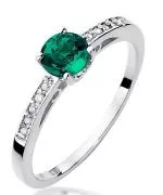 Inel Bonore - Aur Alb 585 - Smarald 0,5 ct