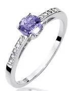 Inel Bonore - Aur Alb 585 - Tanzanit 0,5 ct