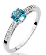 Inel Bonore - Aur Alb 585 - Topaz 0,5 ct