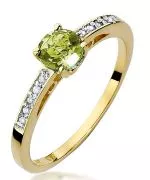 Inel Bonore - Aur 585 - Olivină 0,6 ct