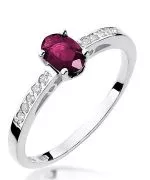 Inel Bonore - Aur Alb 585 - Rubin 0,6 ct