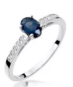 Inel Bonore - Aur Alb 585 - Safir 0,7 ct