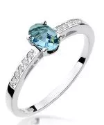 Inel Bonore - Aur Alb 585 - Topaz 0,5 ct