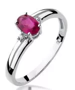 Inel Bonore - Aur Alb 585 - Rubin 0,6 ct