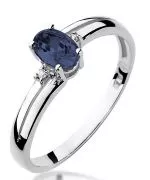 Inel Bonore - Aur Alb 585 - Safir 0,7 ct