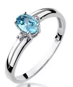 Inel Bonore - Aur Alb 585 - Topaz 0,5 ct