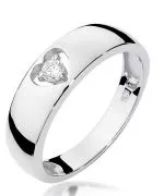 Inel Bonore - Aur Alb 585 - Diamant 0,1 ct
