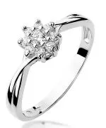 Inel Bonore - Aur Alb 585 - Diamant 0,1 ct