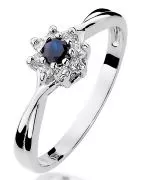 Inel Bonore - Aur Alb 585 - Safir 0,15 ct
