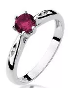 Inel Bonore - Aur Alb 585 - Rubin 0,6 ct
