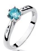 Inel Bonore - Aur Alb 585 - Smarald 0,5 ct