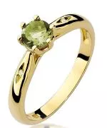 Inel Bonore - Aur 585 - Olivină 0,6 ct