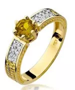 Inel Bonore - Aur 585 - Citrin 0,5 ct