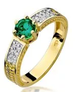 Inel Bonore - Aur 585 - Smarald 0,5 ct