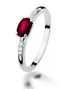 Inel Bonore - Aur Alb 585 - Rubin 0,6 ct