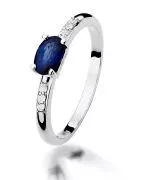 Inel Bonore - Aur Alb 585 - Safir 0,7 ct