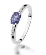 Inel Bonore - Aur Alb 585 - Tanzanit 0,4 ct