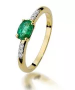 Inel Bonore - Aur 585 - Smarald 0,4 ct