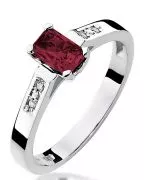 Inel Bonore - Aur Alb 585 - Rubin 0,8 ct