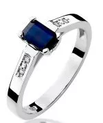 Inel Bonore - Aur Alb 585 - Safir 0,6 ct