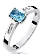 Inel Bonore - Aur Alb 585 - Topaz 0,6 ct