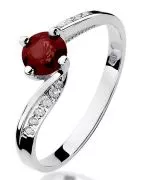 Inel Bonore - Aur Alb 585 - Rubin 0,6 ct