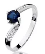 Inel Bonore - Aur Alb 585 - Safir 0,5 ct