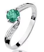 Inel Bonore - Aur Alb 585 - Smarald 0,5 ct
