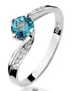 Inel Bonore - Aur Alb 585 - Topaz 0,5 ct