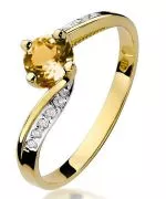 Inel Bonore - Aur 585 - Citrin 0,6 ct
