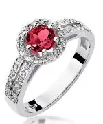 Inel Bonore - Aur Alb 585 - Rubin 0,6 ct