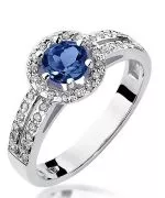 Inel Bonore - Aur Alb 585 - Safir 0,5 ct