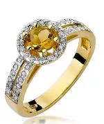 Inel Bonore - Aur 585 - Citrin 0,5 ct