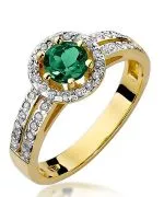 Inel Bonore - Aur 585 - Smarald 0,5 ct