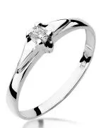 Inel Bonore - Aur Alb 585 - Diamant 0,1 ct