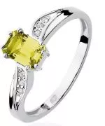 Inel Bonore - Aur Alb 585 - Citrin 0,6 ct