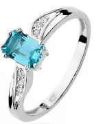 Inel Bonore - Aur Alb 585 - Topaz 0,65 ct