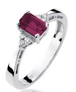 Inel Bonore - Aur Alb 585 - Rubin 0,8 ct